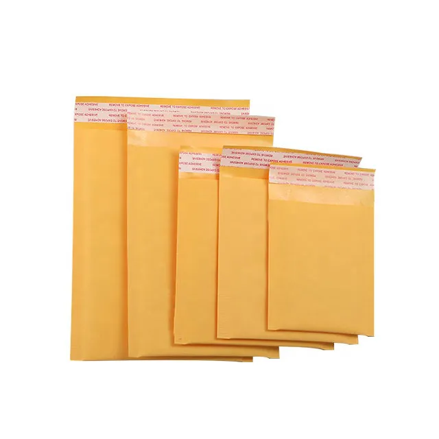 Wholesale Strong Adhesive Kraft Bubble Mailer Padded Envelope Bubble wrap bags Customized size