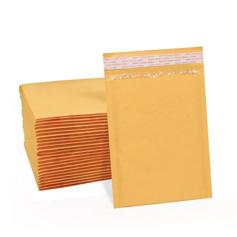 14*17cm Self-seal Kraft Bubble Mailer Padded Envelope Bubble wrap for mailing and shipping