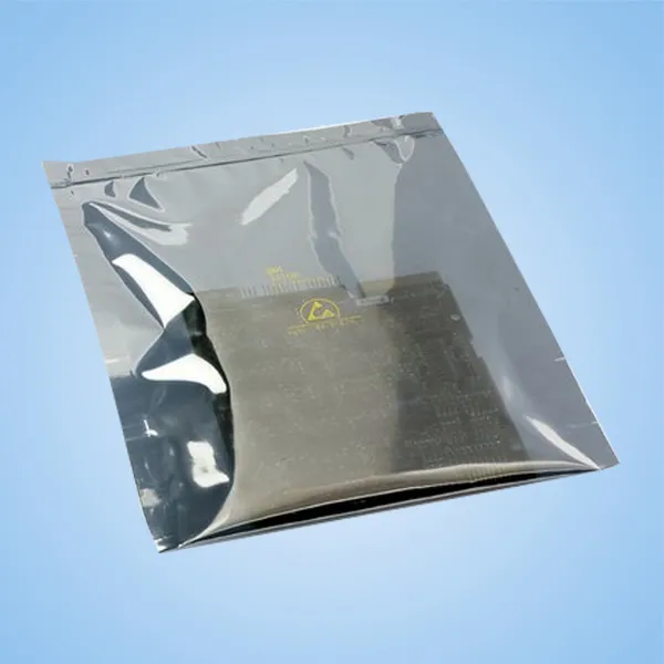 0.075mm thickness ESD shielding bags for shipping electronic parts and components