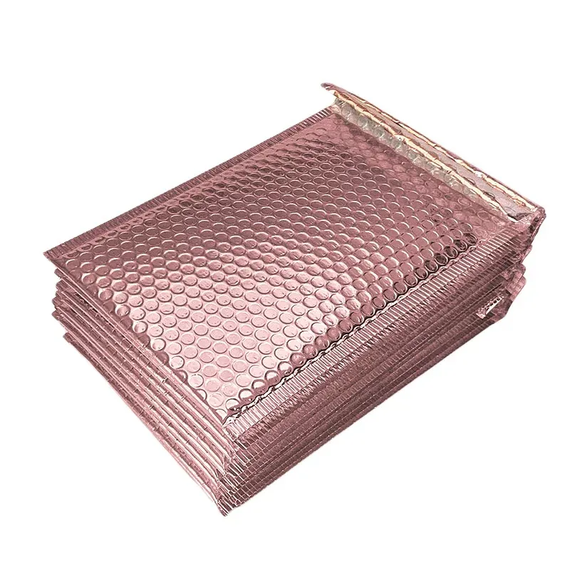 Metallic surface Plastic Courier Envelopes Shipping Mailing Packaging Customized color Poly Bubble Mailer