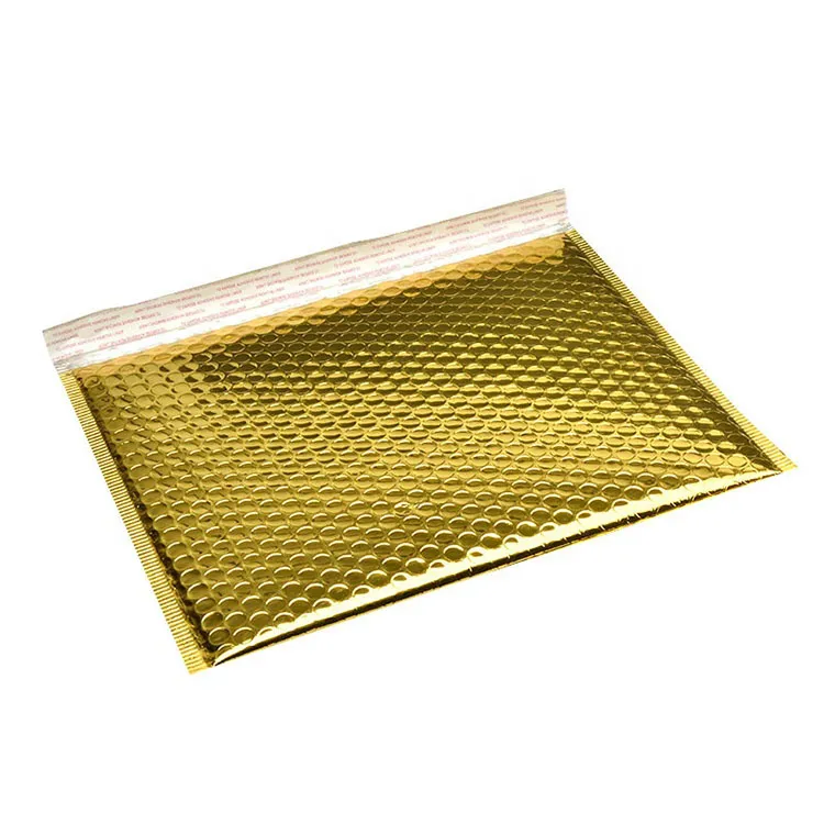 Metallic surface Plastic Courier Envelopes Shipping Mailing Packaging Customized color Poly Bubble Mailer