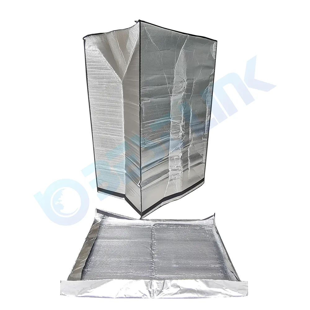 Aluminum foil bubble insulated pallet cover